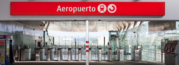 Treinstation op vliegveld Málaga