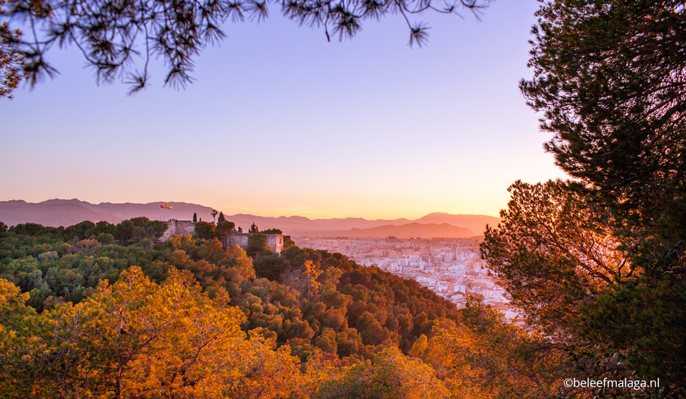 Gibralfaro Malaga herfst