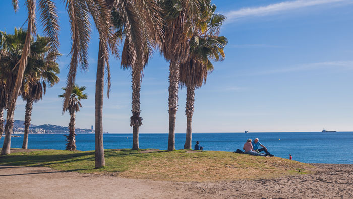 januari malaga andalusie spanje