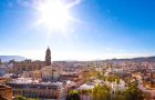 Malaga centrum uitzicht stad