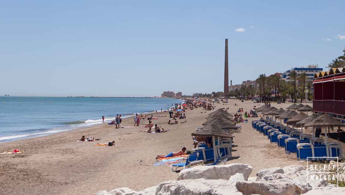 Malaga strand en toren