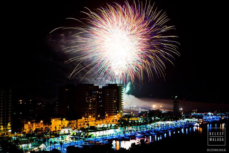 Vuurwerk Malaga Gibralfaro